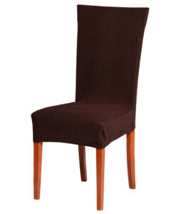 Potah na židli manšestr hnědý  - Natahovací elastický potah