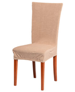 Potah na židli manšestr capuccino  - Natahovací elastický potah